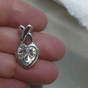 Heart pendant cubic zirconia